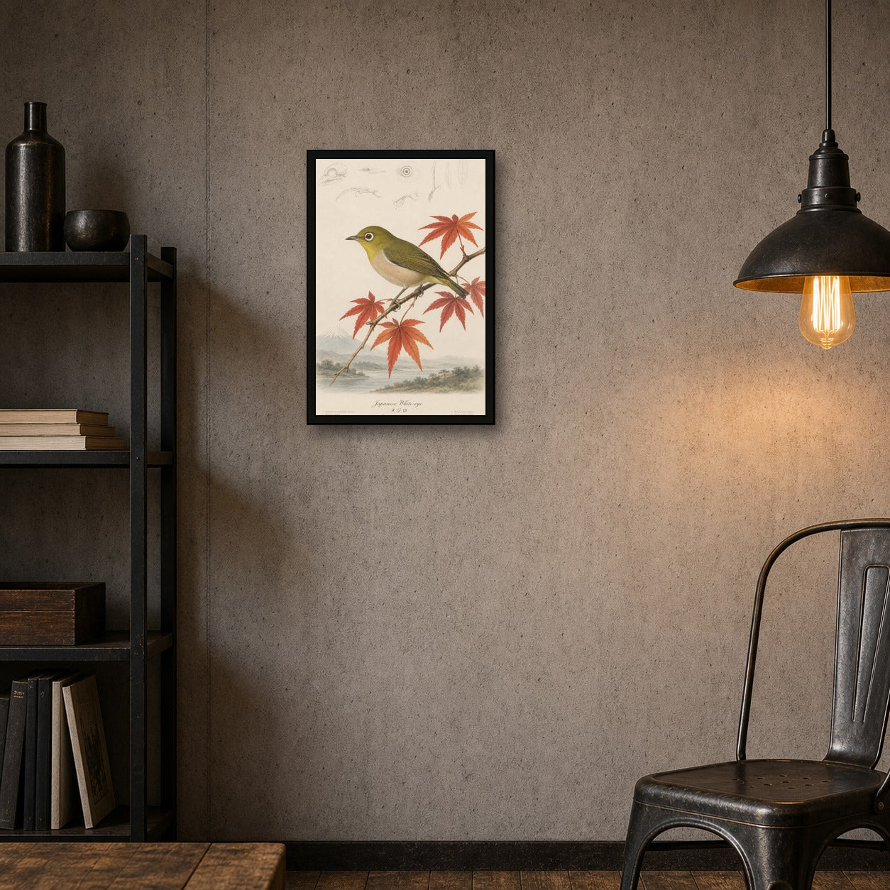 Mejiro Maple Study Japanese inspired poster print for modern wall decor