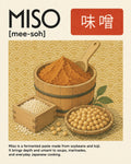 Miso Art Print: Japanese Foodie Poster, Cultural Kitchen Decor & Umami Wall Art in Various Sizes - corrected 4x5 flat artwork