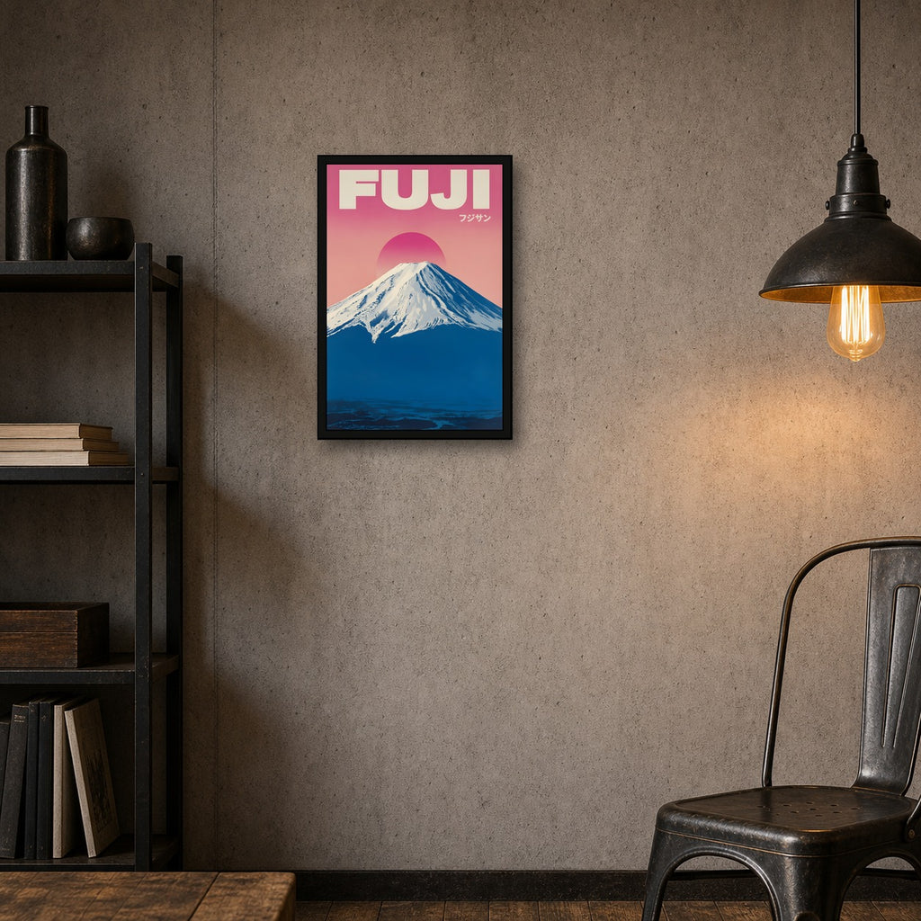 Mount Fuji Poster, Japan Portrait Wall Art, Japanese Travel Print - 2x3 room mockup