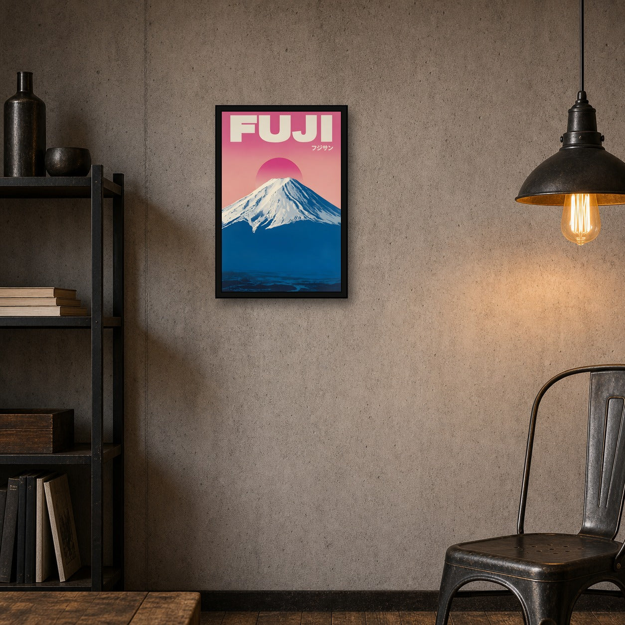 Mount Fuji Poster, Japan Portrait Wall Art, Japanese Travel Print - 2x3 room mockup