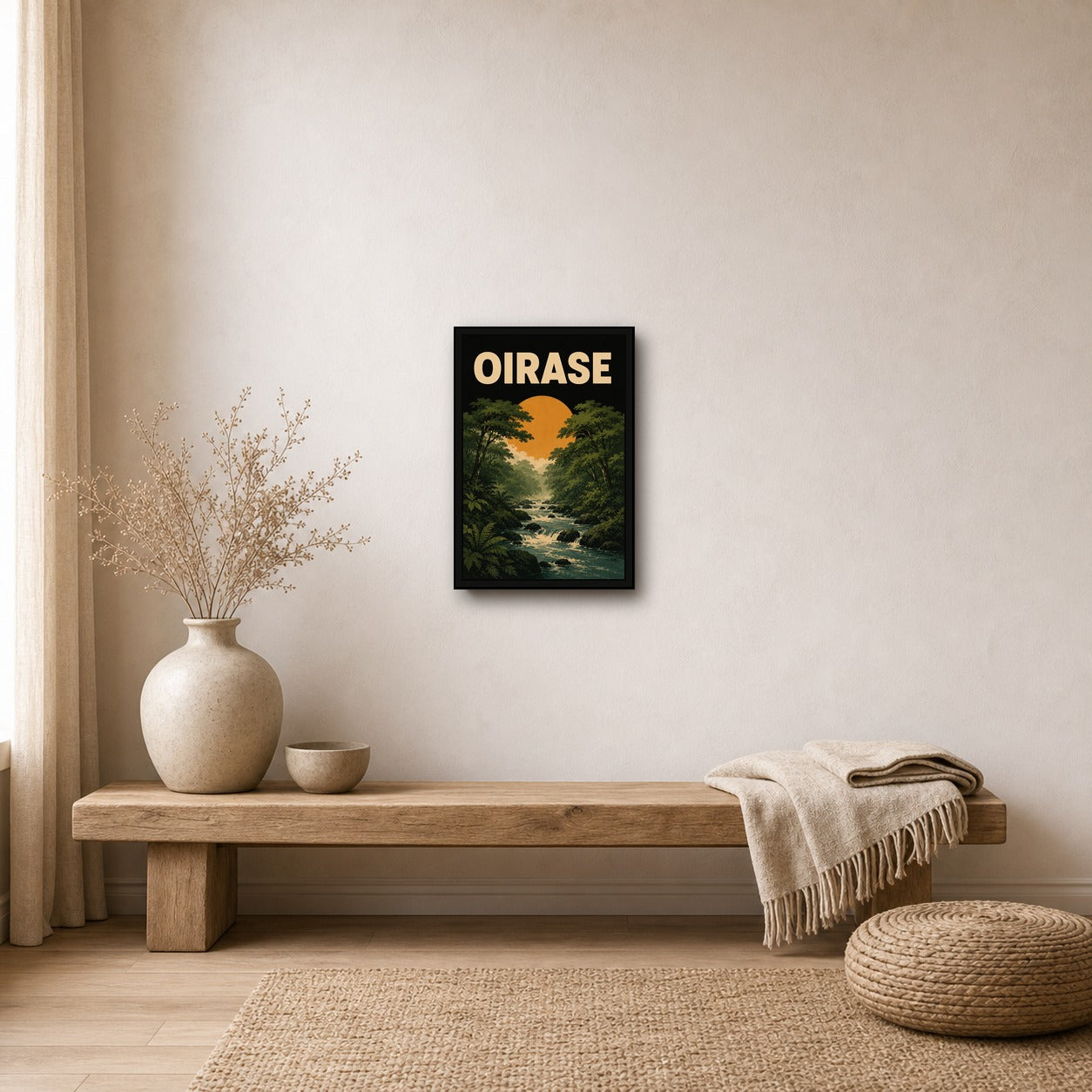 Oirase River Japanese Retro Poster Print - 2x3 room mockup
