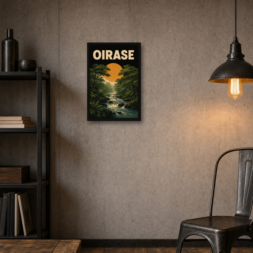 Oirase River Japanese Retro Poster Print - 2x3 room mockup