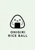 Onigiri Rice Ball Icon Japanese Retro Poster Print