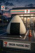 Onigiriparkingonly Logo Japanese Retro Poster Print