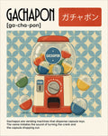 Retro Gachapon Poster, Japan Capsule Toy Wall Art, Japanese Aesthetic Print in various sizes - corrected 4x5 flat artwork