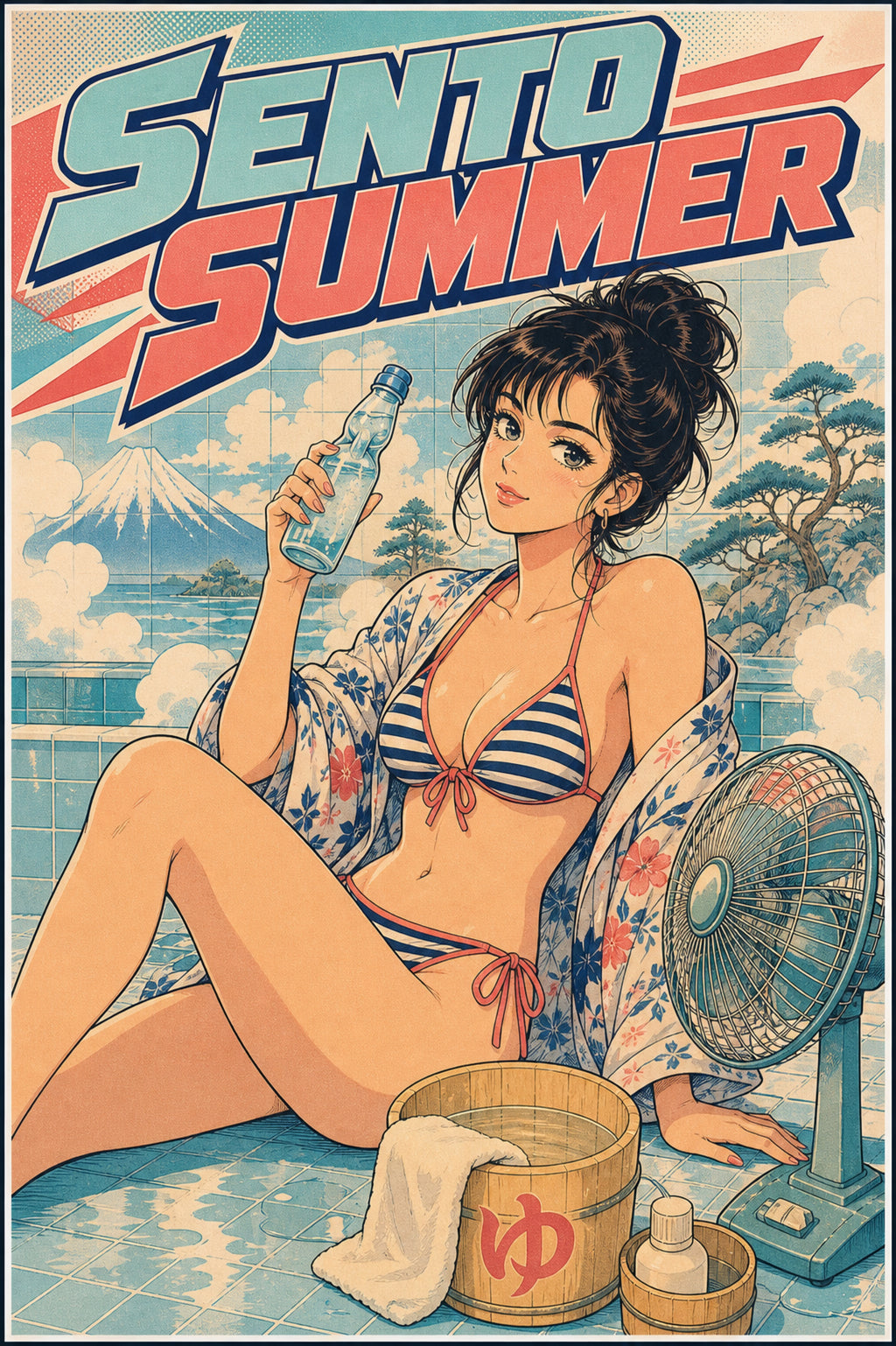 Sentosummer Japanese Retro Poster Print