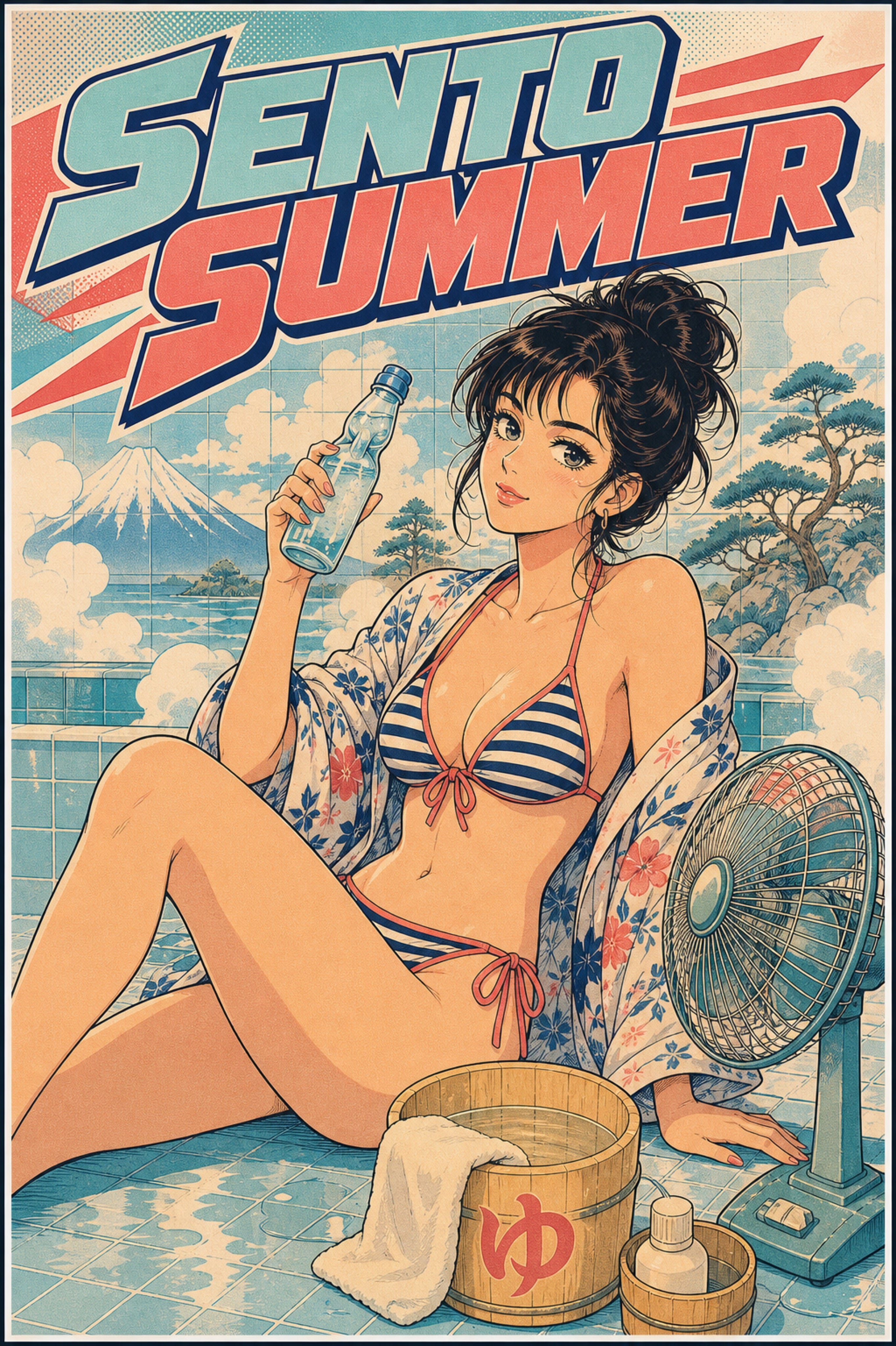 Sentosummer Japanese Retro Poster Print