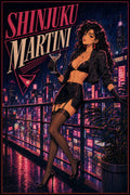 Shinjukumartini Japanese Retro Poster Print