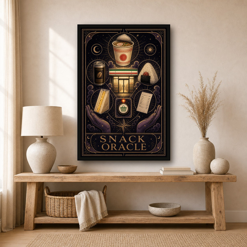 Snackoracle Japanese Retro Poster Print - 2x3 room mockup