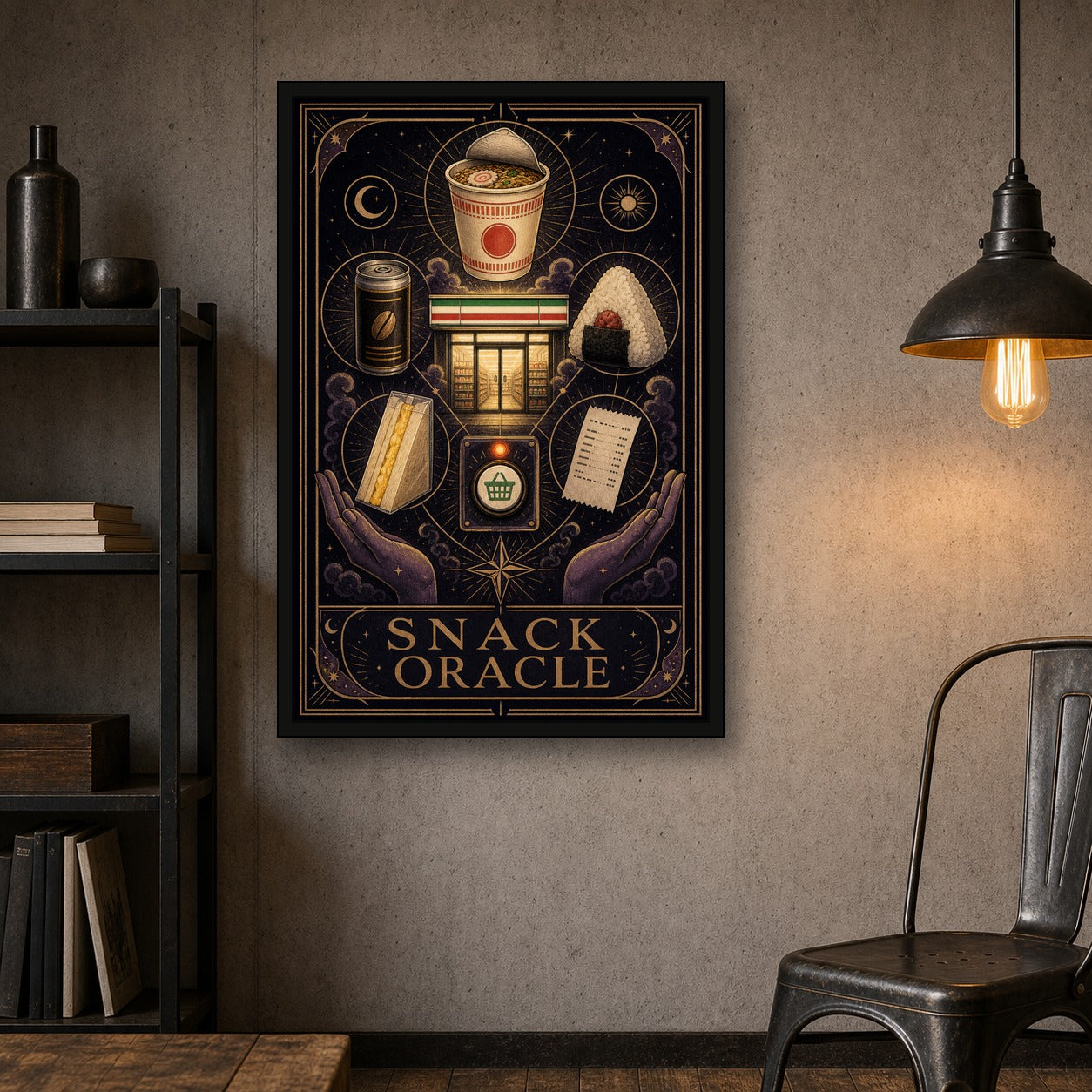 Snackoracle Japanese Retro Poster Print - 2x3 room mockup