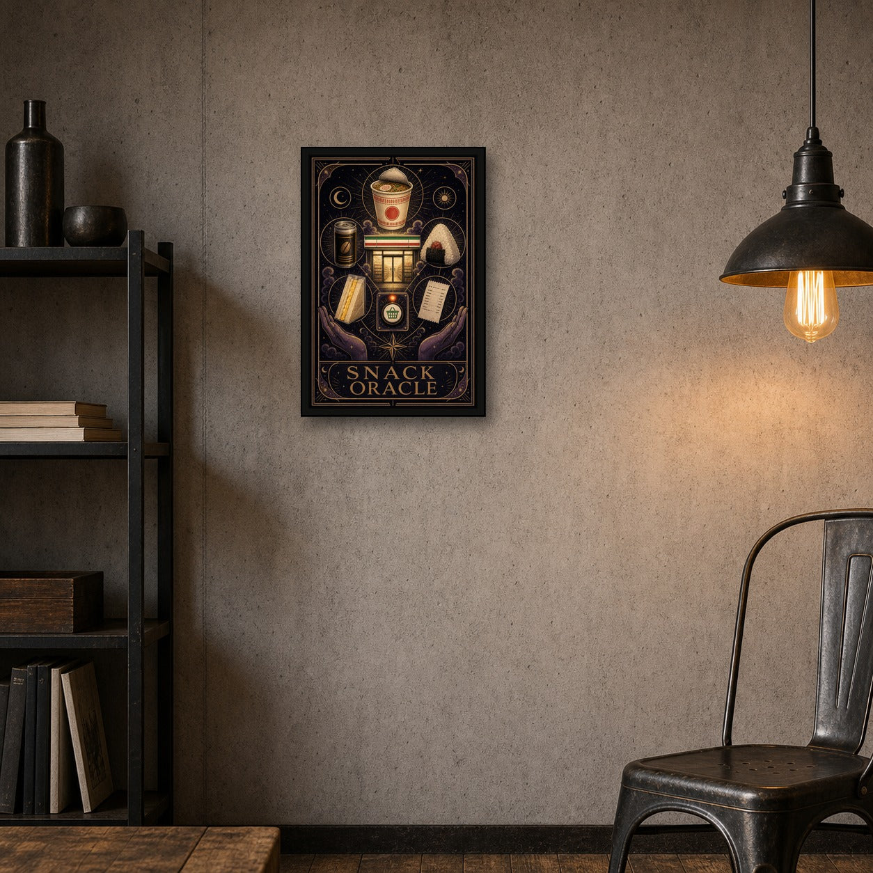 Snackoracle Japanese Retro Poster Print - 2x3 room mockup
