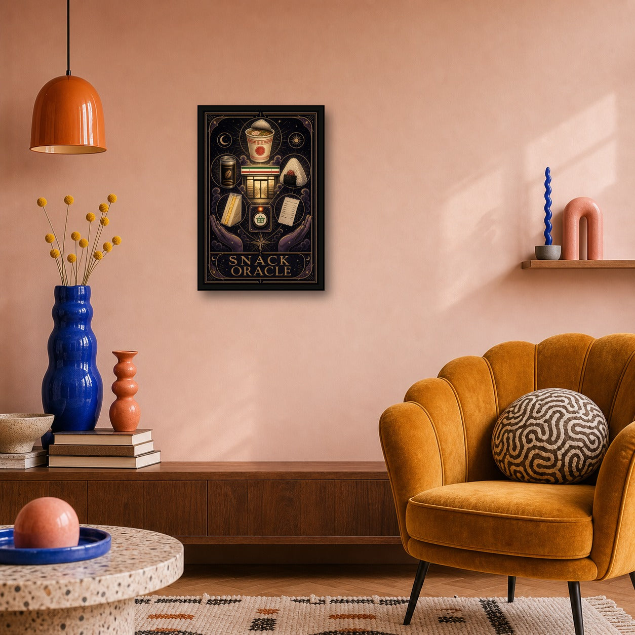 Snackoracle Japanese Retro Poster Print - 2x3 room mockup