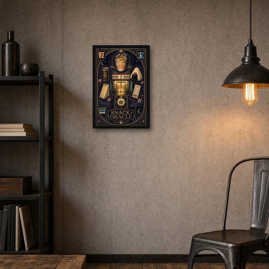 Snackoracle Logo Japanese Retro Poster Print - 2x3 room mockup