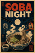 Sobanight Japanese Retro Poster Print