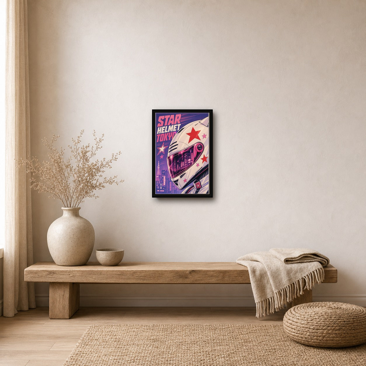 Starhelmettokyo Japanese Retro Poster Print - 2x3 room mockup