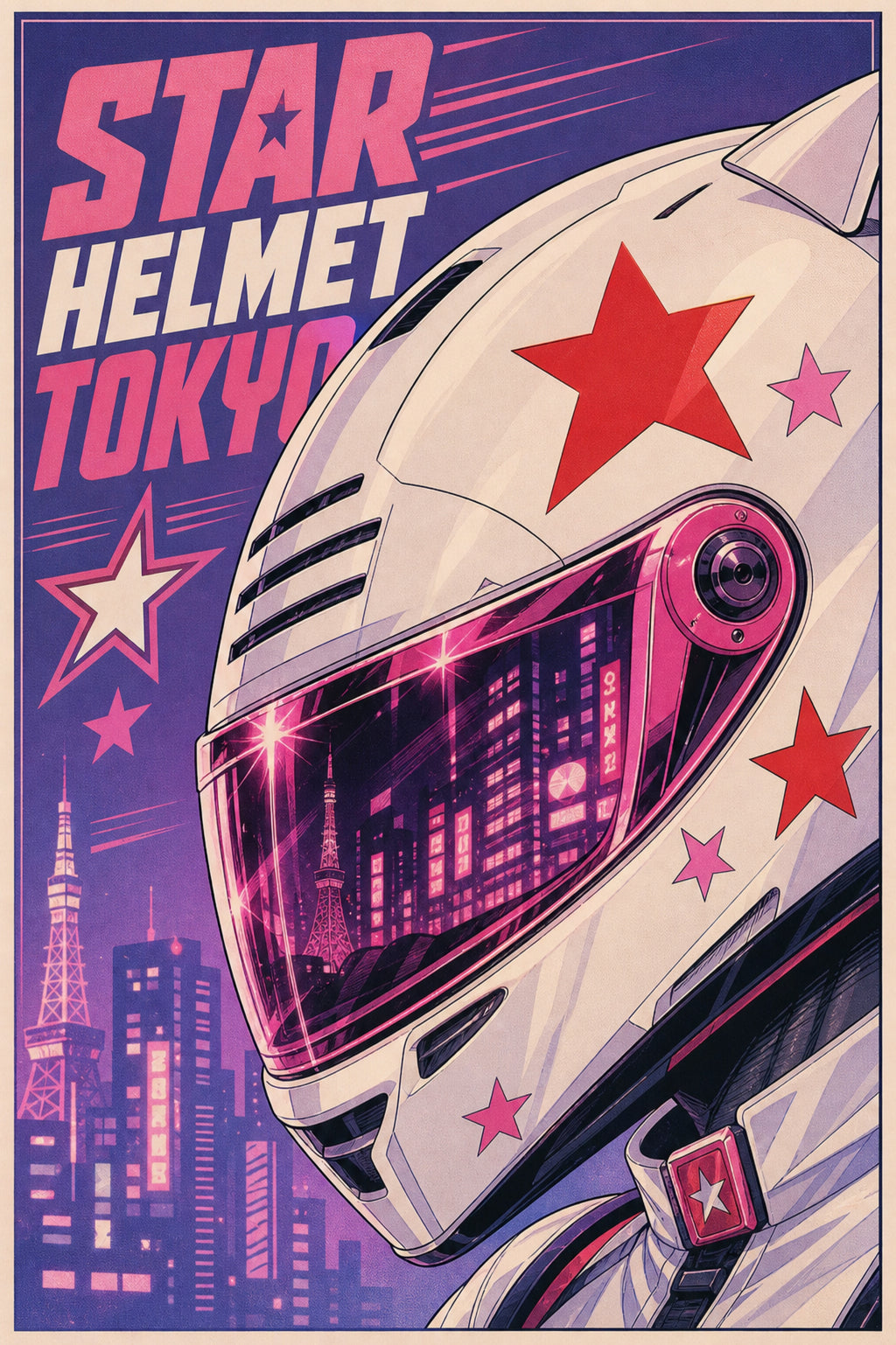 Starhelmettokyo Japanese Retro Poster Print