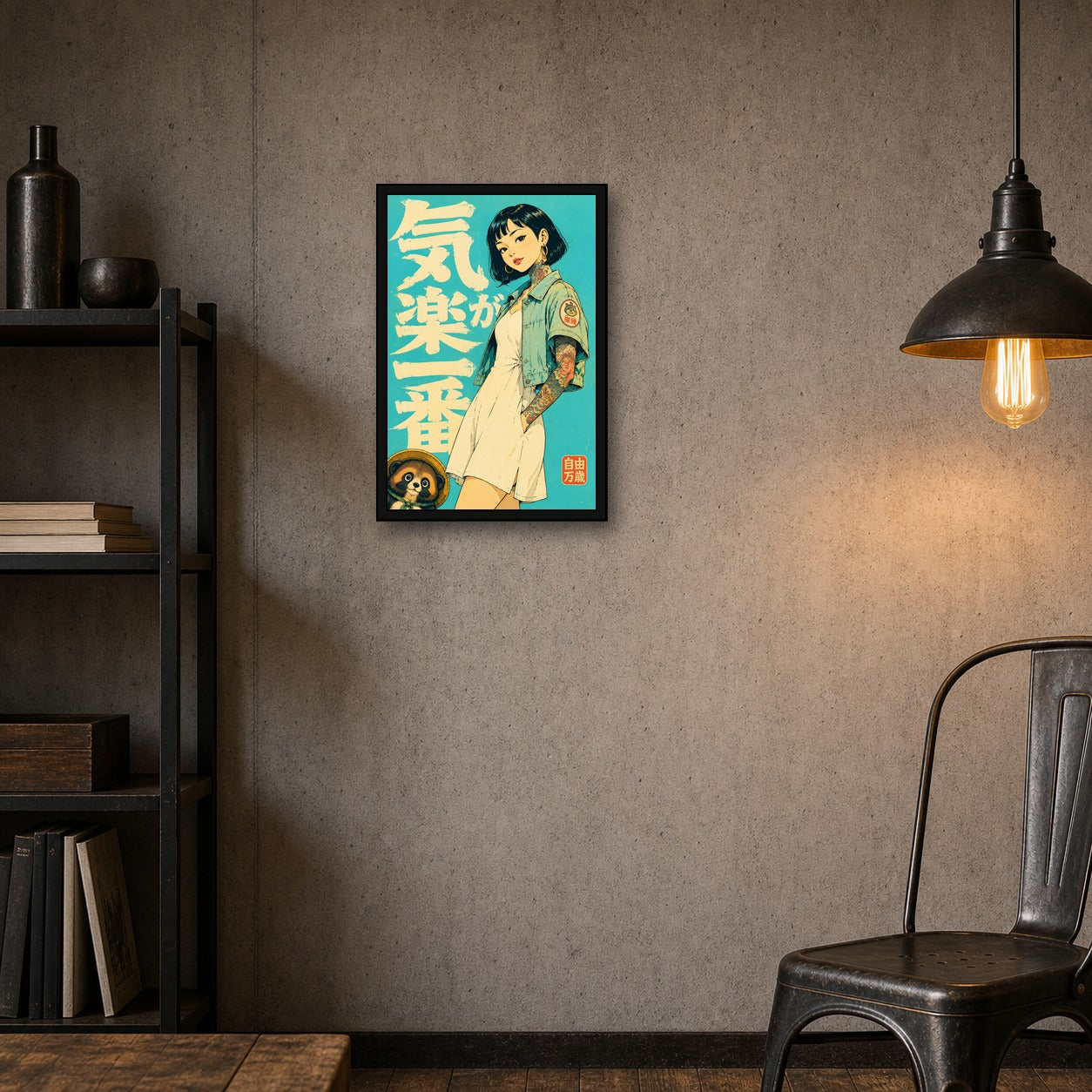 Tattoo Girl Clinic Japanese Poster - 2x3 room mockup