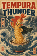 Tempurathunder Japanese Retro Poster Print