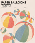 Tokyo Paper Balloons Art Print, Japanese Travel Poster with Playful Pastel Hues, Available in Multiple Sizes - corrected 4x5 flat artwork