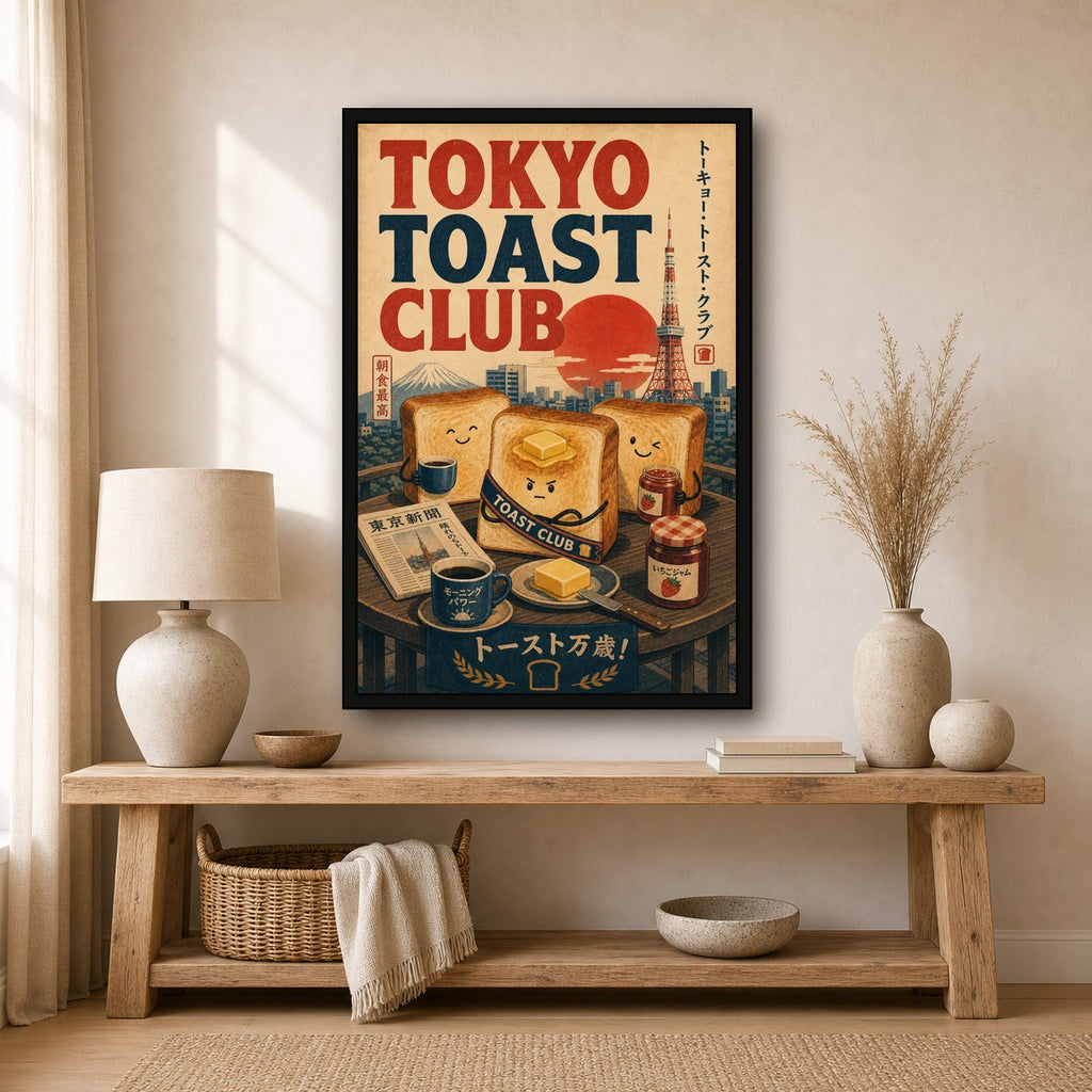 Tokyotoastclub Japanese Retro Poster Print - 2x3 room mockup