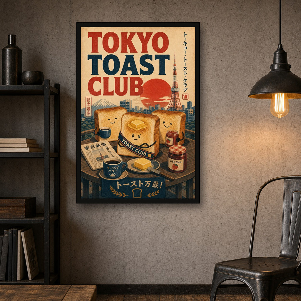 Tokyotoastclub Japanese Retro Poster Print - 2x3 room mockup