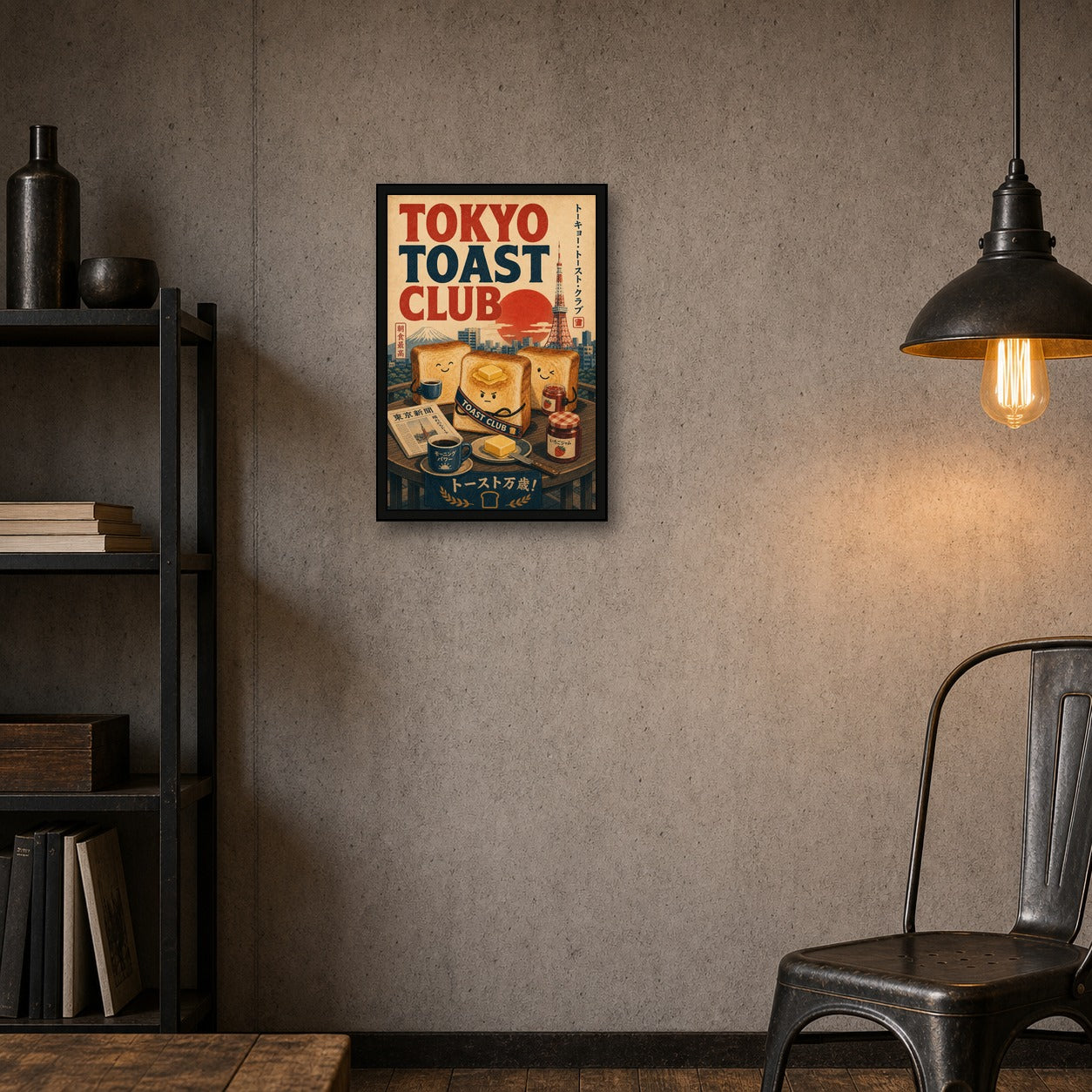 Tokyotoastclub Japanese Retro Poster Print - 2x3 room mockup