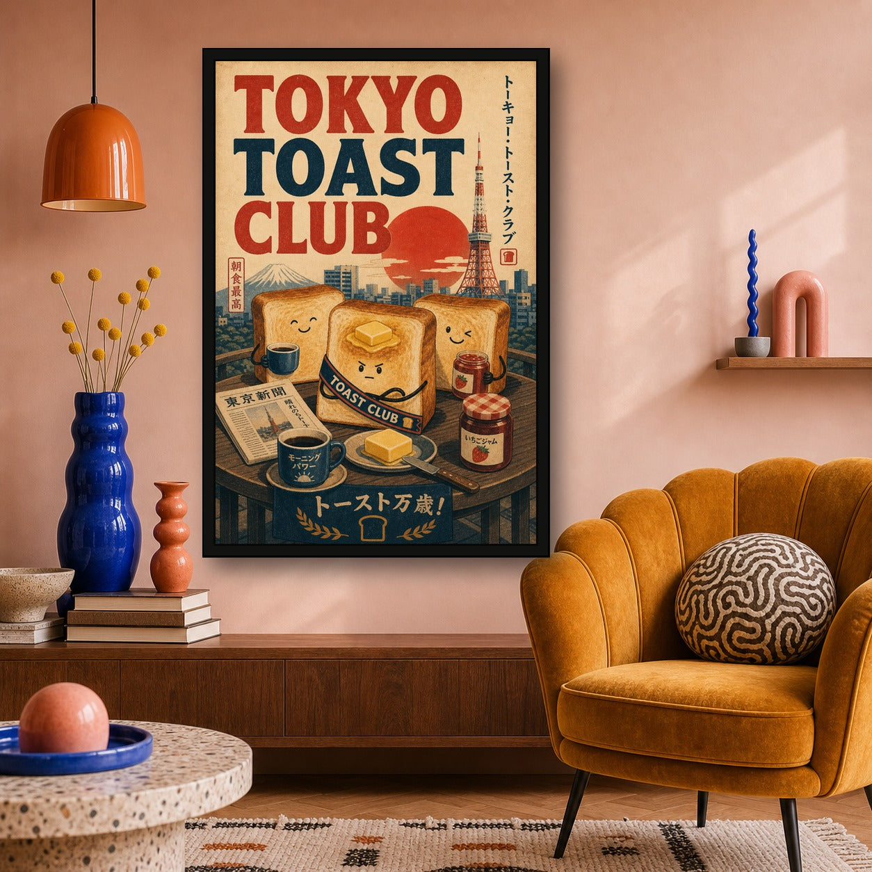 Tokyotoastclub Japanese Retro Poster Print - 2x3 room mockup