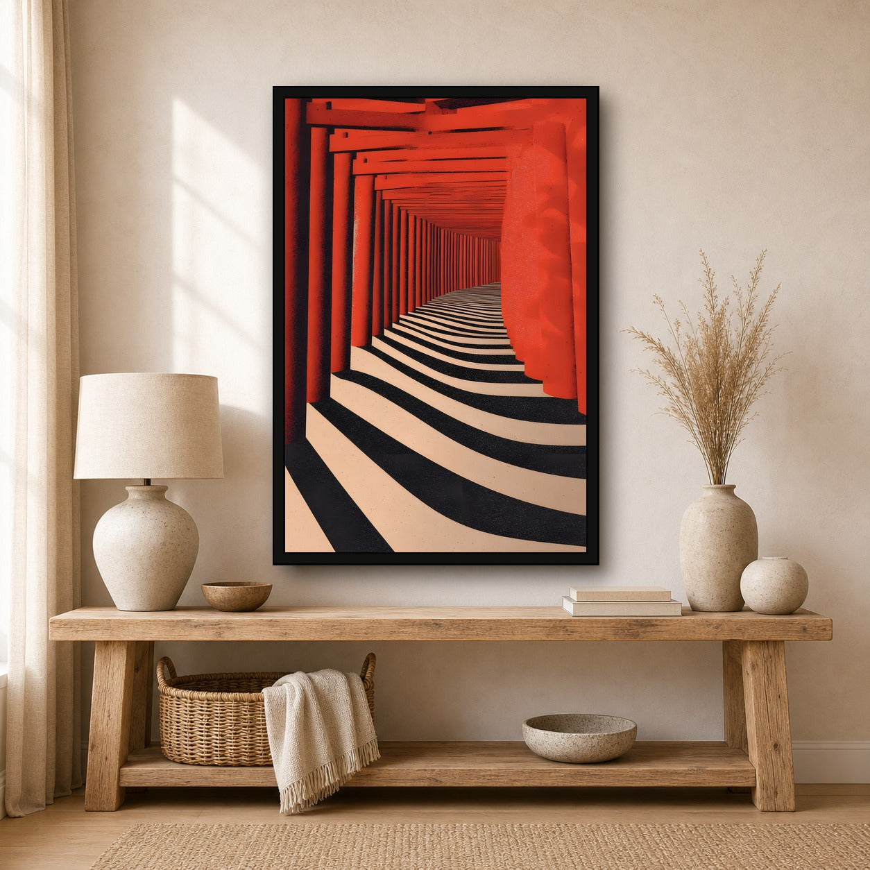 Torii Gate Poster, Japanese Shrine Wall Art, Japan Travel Print - 2x3 room mockup