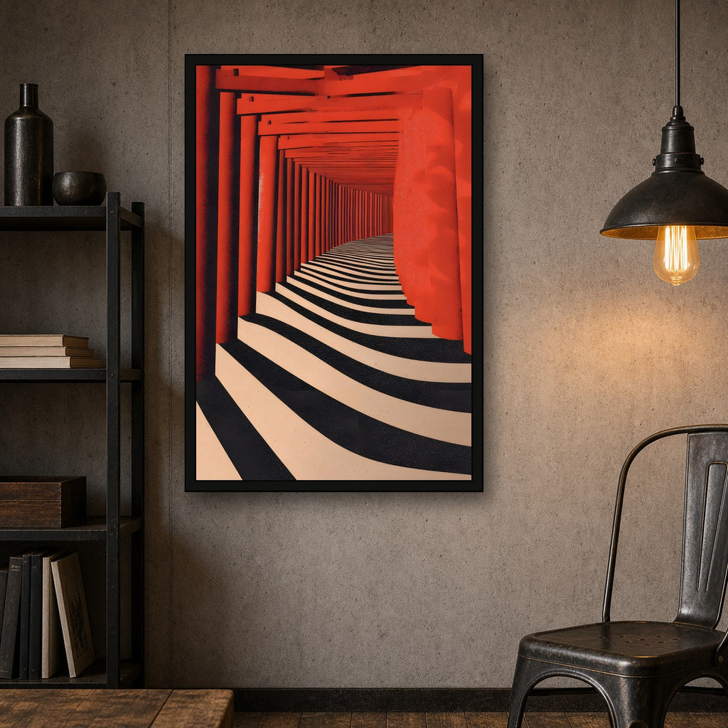 Torii Gate Poster, Japanese Shrine Wall Art, Japan Travel Print - 2x3 room mockup