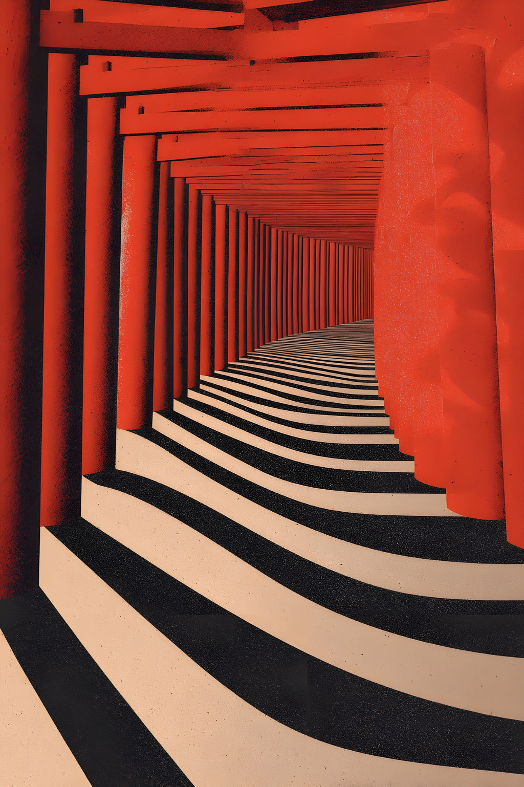 Torii Gate Poster, Japanese Shrine Wall Art, Japan Travel Print
