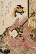 Ukiyo-e Beauty Lantern Poster Japanese inspired poster print for modern wall decor
