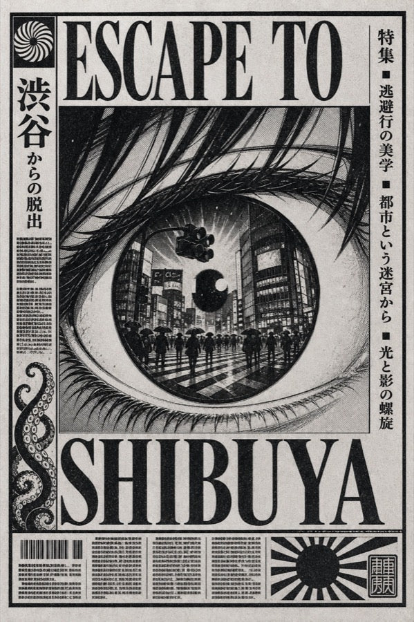 Escape To Shibuya Japanese Poster