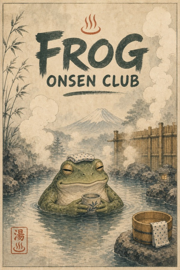 Frogonsenclub Japanese Retro Poster Print