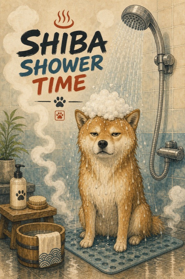 Shibashowertime Japanese Retro Poster Print
