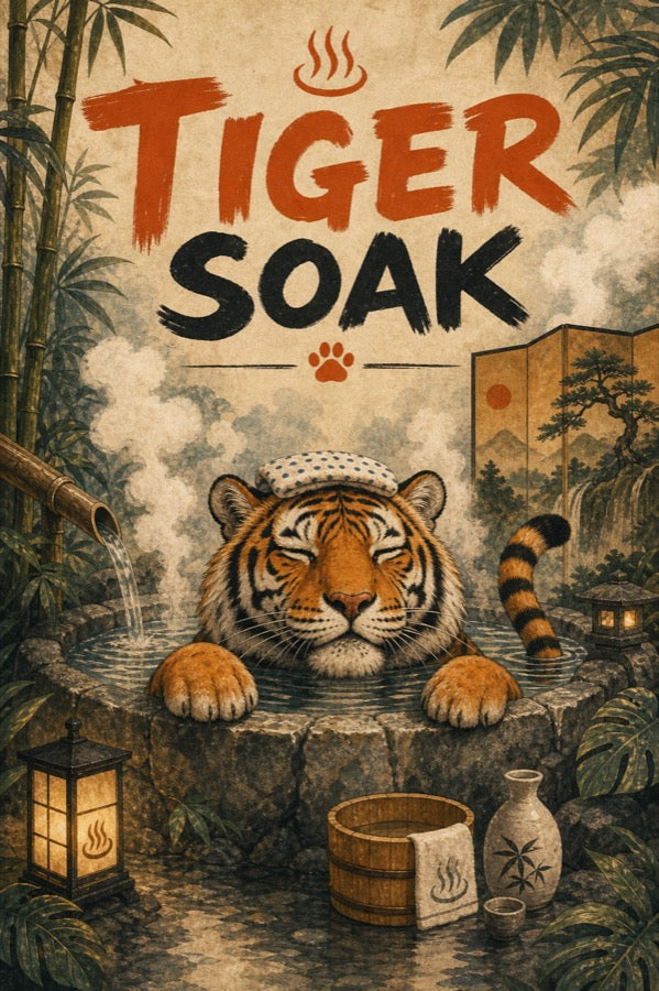 Tigersoak Japanese Retro Poster Print